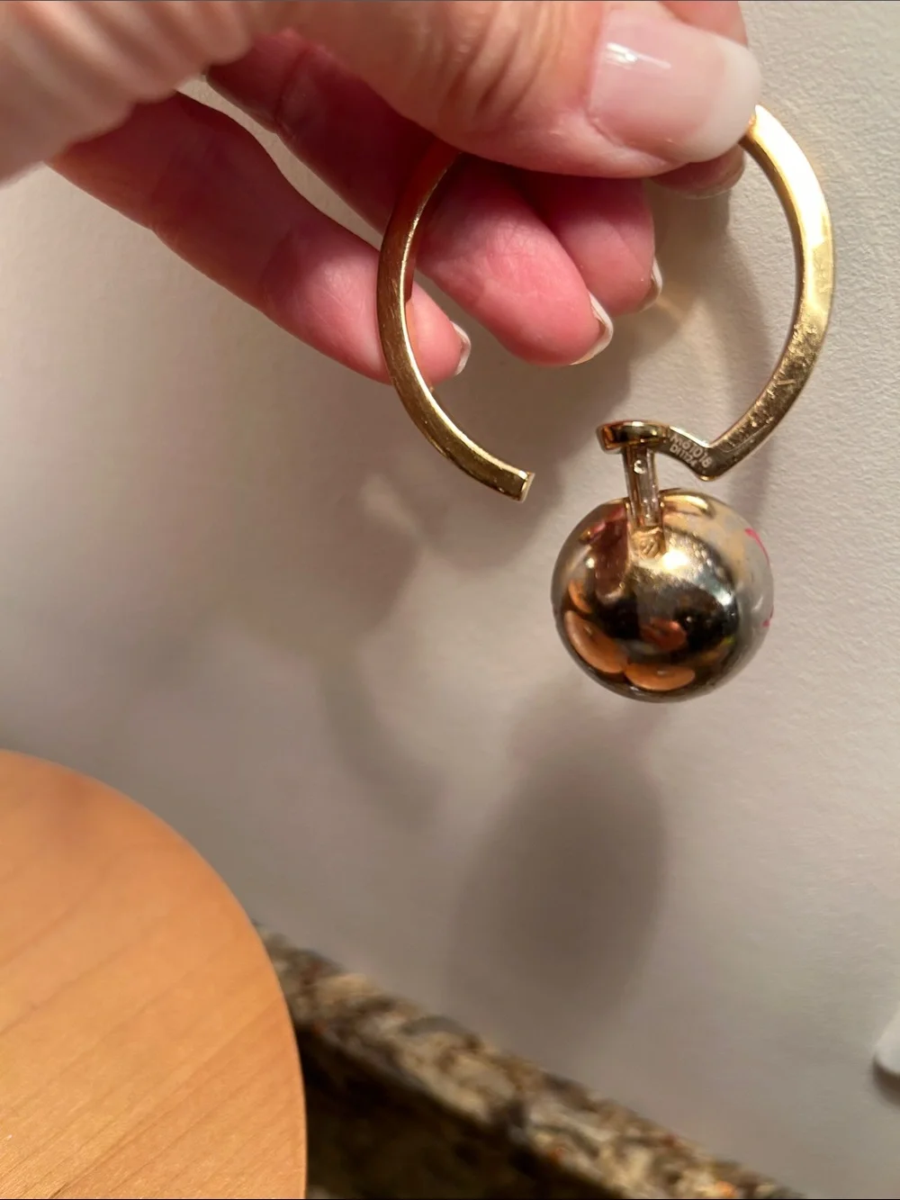 Louis Vuitton Gold and Red Monogram Keyring Charm